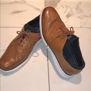 2.ZERØGRAND Lined Laser Wingtip Oxford